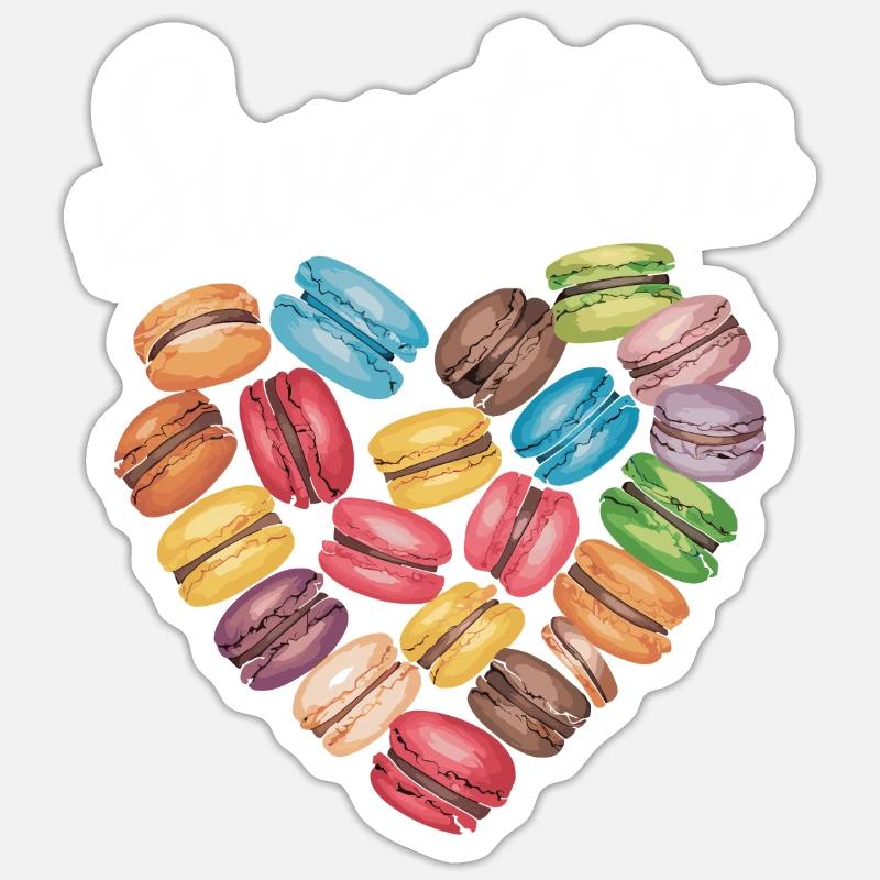 Amateurs de macarons Macarons français Sticker taille S (10 x 10 cm)