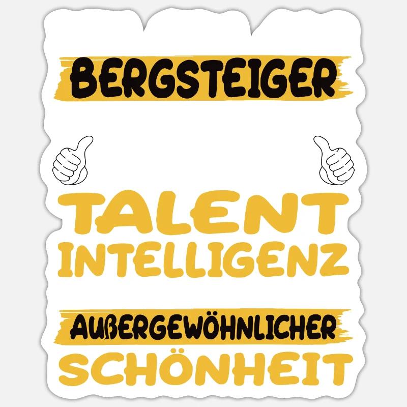 Bergsteiger ein Paradebeispiel Bergsteigen - Sticker Größe S (10 x 10 cm) - Mattweiß