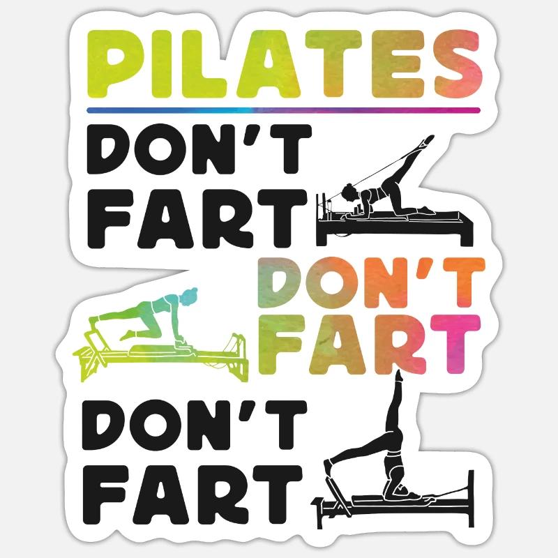 Instructeur de Pilates Enseignant - Sticker taille S (10 x 10 cm) - blanc mat