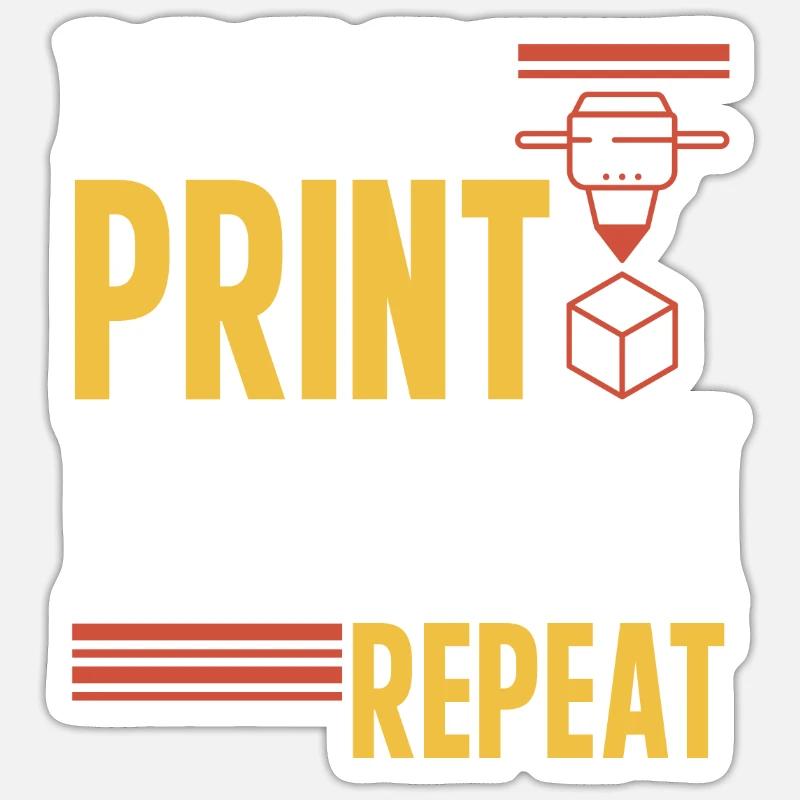 Imprimante 3D Impression 3D - Sticker taille S (10 x 10 cm) - blanc mat