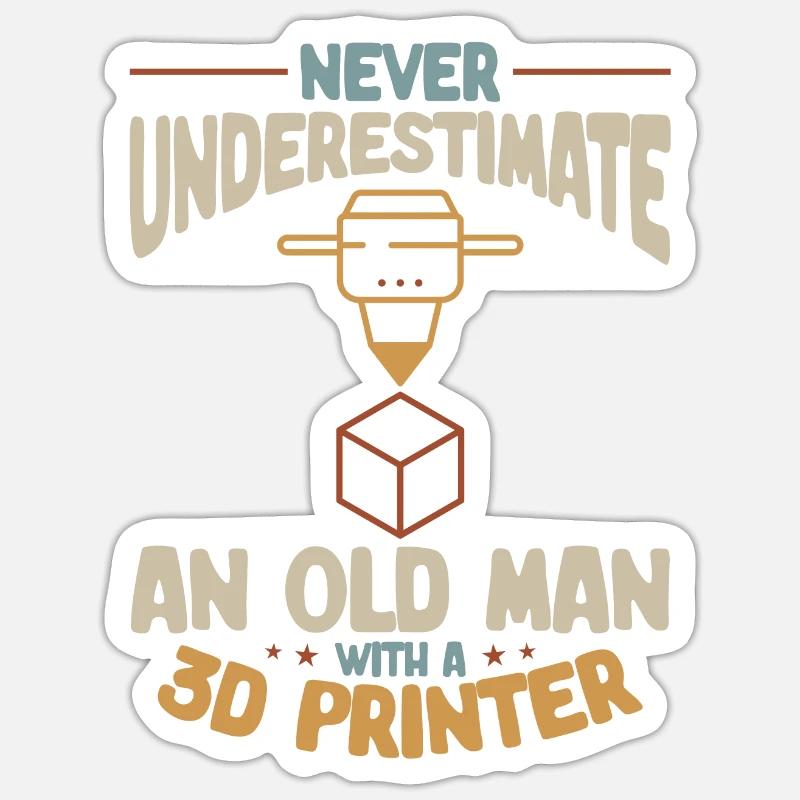 3D Printer 3D Printing Sticker size S (10 x 10 cm)