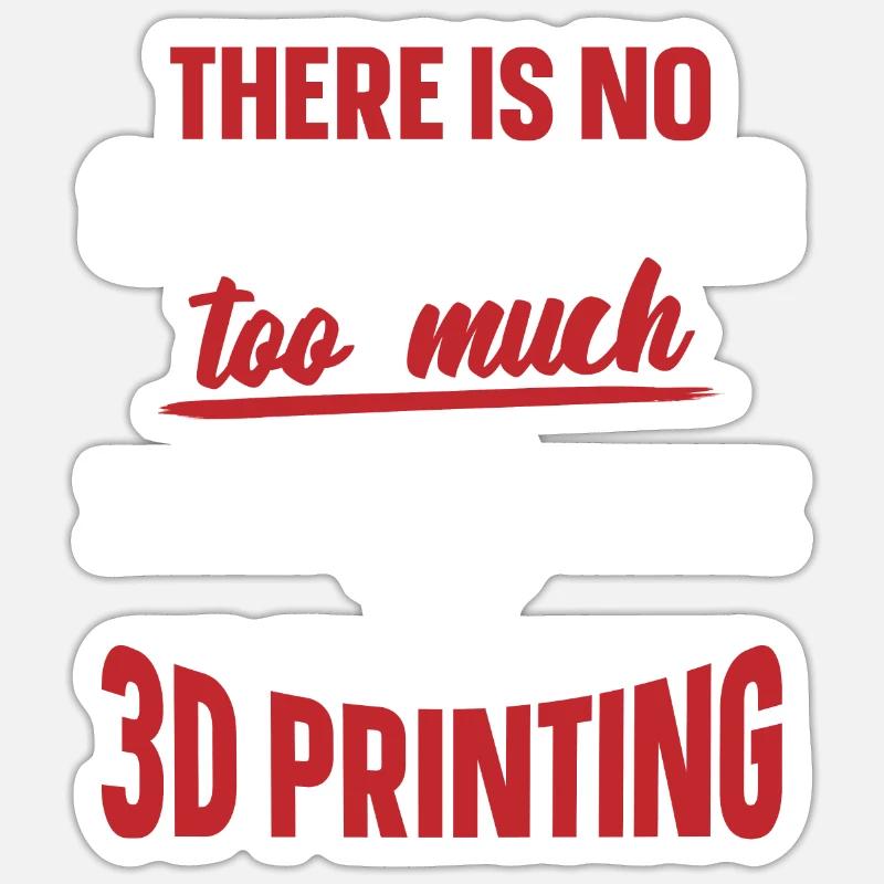 3D Printer 3D Printing Sticker size S (10 x 10 cm)