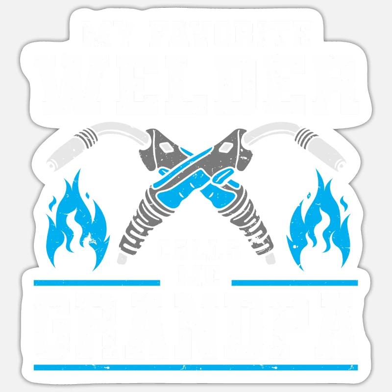 Soudage à la soudeuse - Sticker taille S (10 x 10 cm) - blanc mat