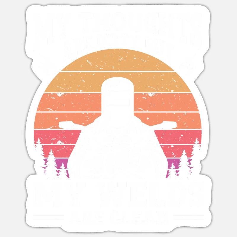 Soudage à la soudeuse - Sticker taille S (10 x 10 cm) - blanc mat