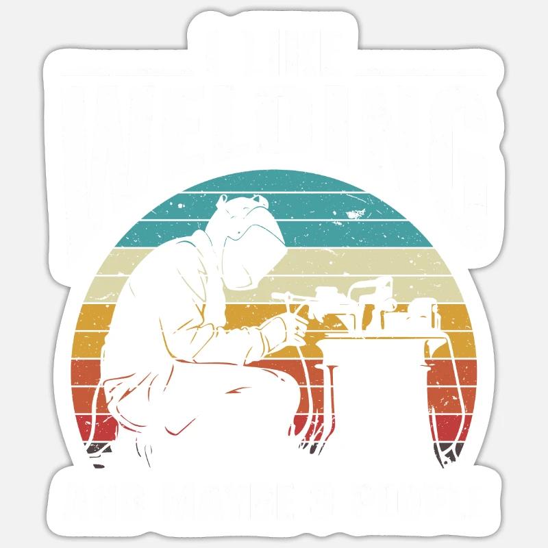 Welder Welding - Sticker size S (10 x 10 cm) - white matte