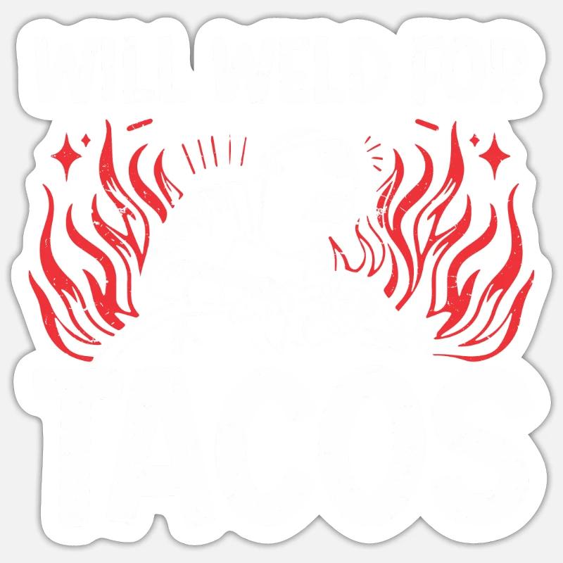Soudage à la soudeuse - Sticker taille S (10 x 10 cm) - blanc mat