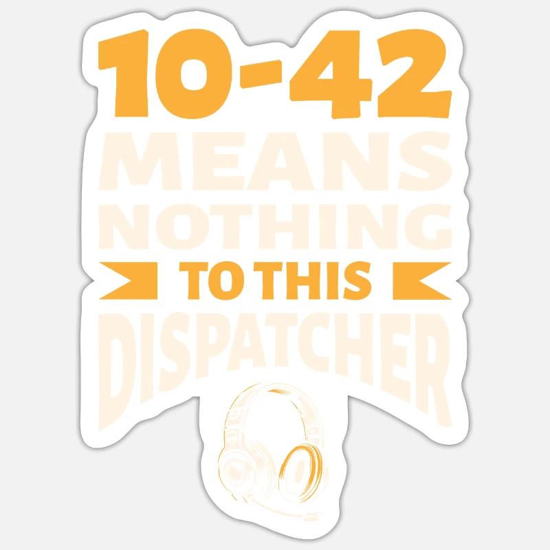 Notruf Leitstelle Einsatzzentrale - Sticker Größe S (10 x 10 cm) - Mattweiß