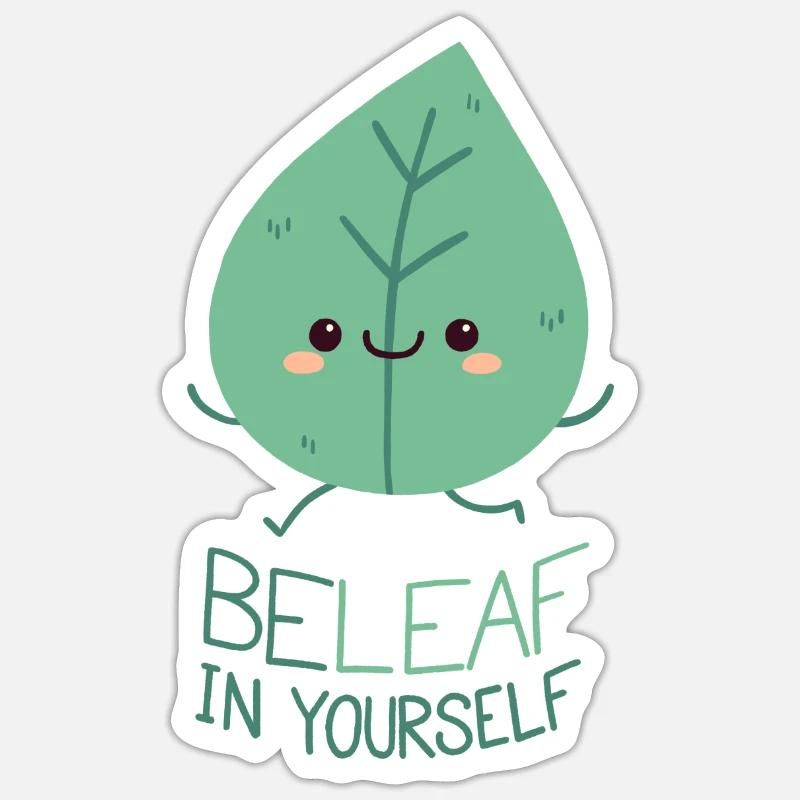 Croyez en vous ! - Sticker taille S (10 x 10 cm) - blanc mat
