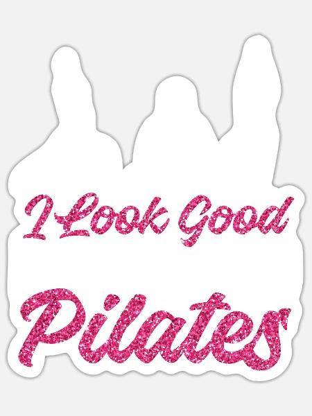 Pilates Instructor Teacher I Look - Sticker Größe S (10 x 10 cm) - Mattweiß