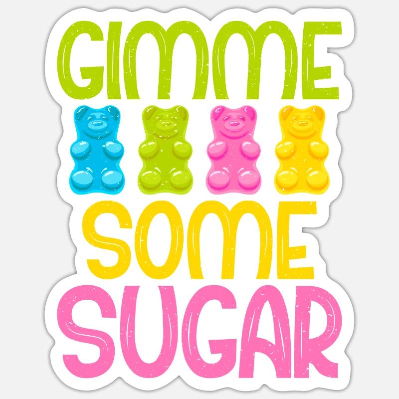 Candy Gift - Sticker Größe S (10 x 10 cm) - Mattweiß
