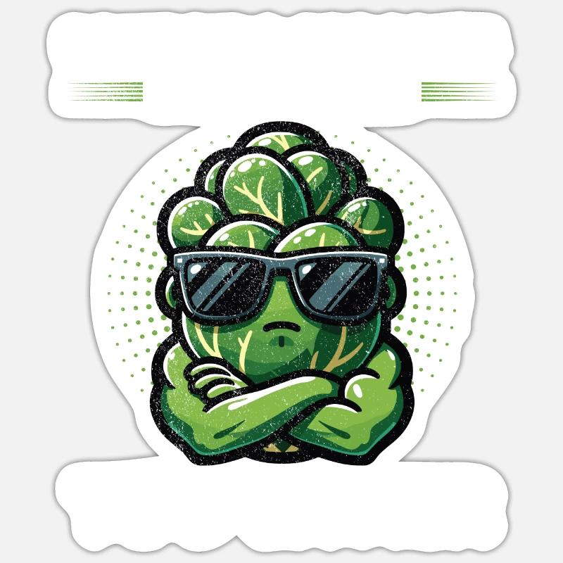 Brussels Sprouts Lover Funny Vegetable Sticker size S (10 x 10 cm)