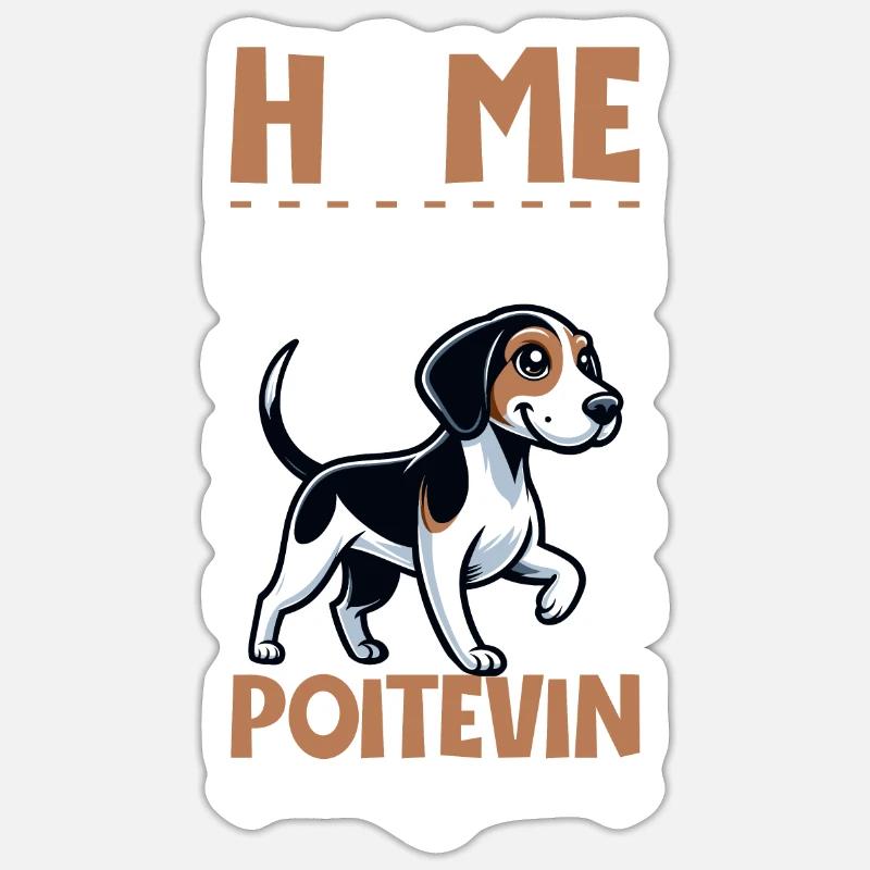 Zuhause - Poitevin - Sticker Größe S (10 x 10 cm) - Mattweiß