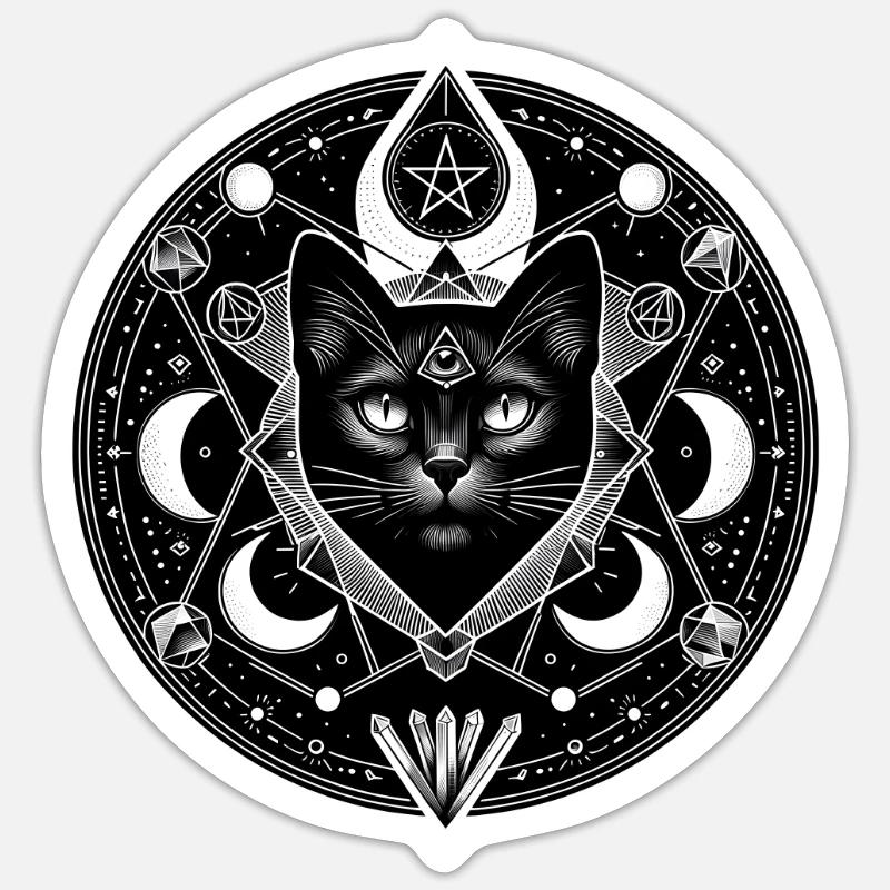 Easter Ostara Eostre Pagan Spring Hare - Sticker size S (10 x 10 cm) - white matte