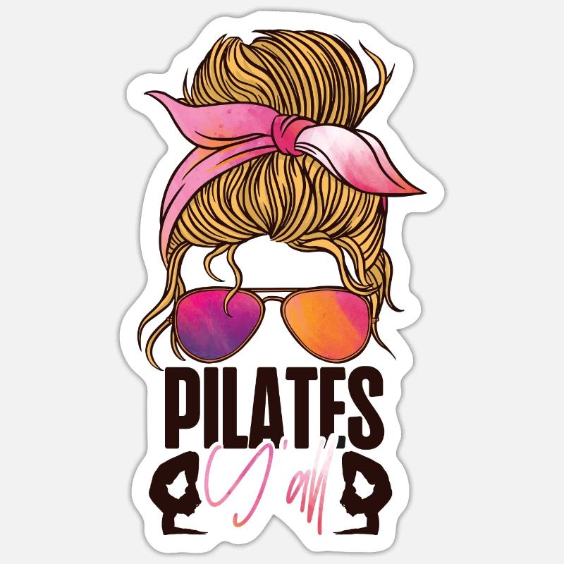 Pilates Instructor Teacher - Sticker size S (10 x 10 cm) - white matte