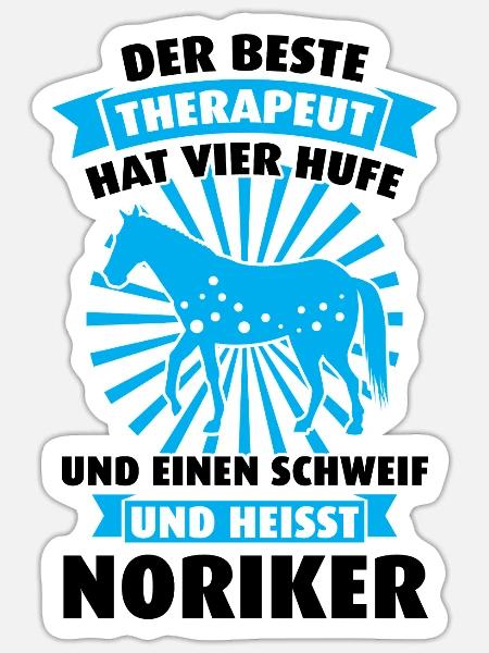 Noriker Pferd Noriker Liebhaber Geschenk - Sticker Größe S (10 x 10 cm) - Mattweiß