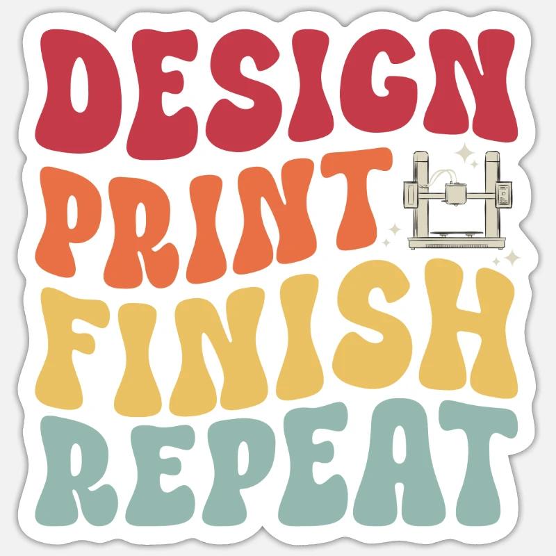 Imprimante 3D Impression 3D - Sticker taille S (10 x 10 cm) - blanc mat