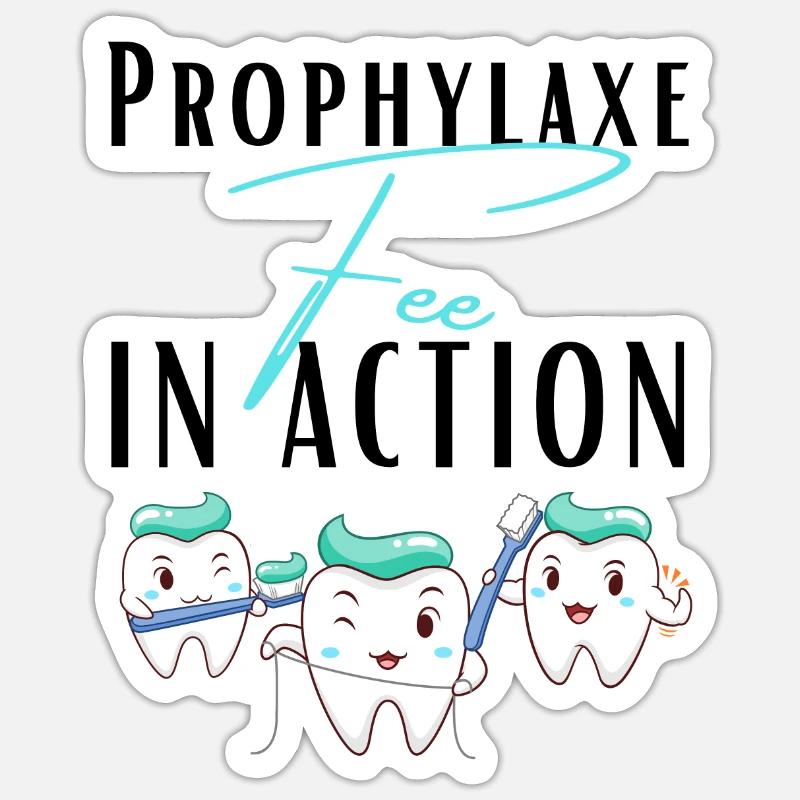 Propyhlaxe Fee Prophylaxe Assistentin ZMF Sticker Größe S (10 x 10 cm)