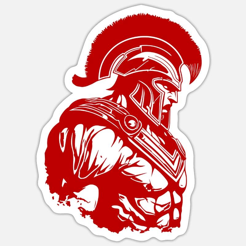 Spartan Gym Musculation Muscles - Sticker taille S (10 x 10 cm) - blanc mat