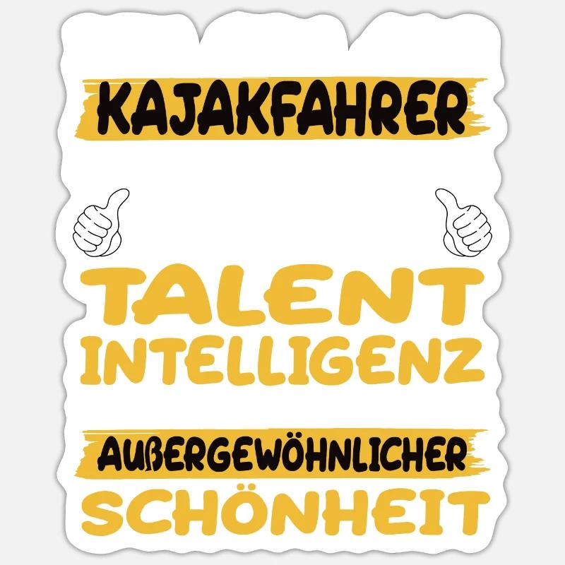 Kayaker a prime example kayak Sticker size S (10 x 10 cm)