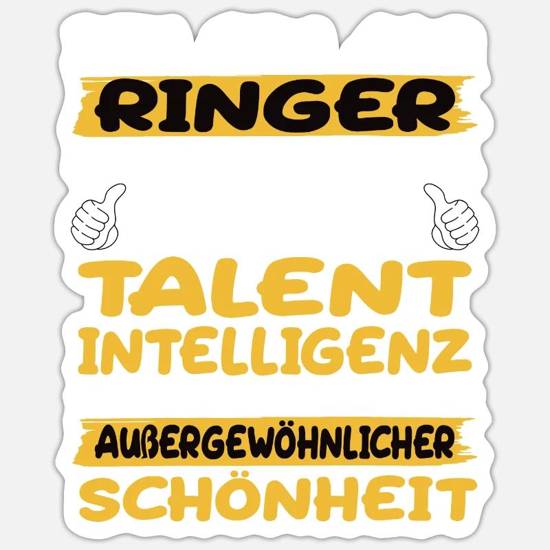 Ringer ein Paradebeispiel Ringen Sticker Größe S (10 x 10 cm)