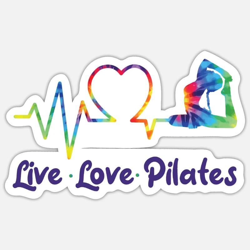 Pilates Instructor Teacher - Sticker Größe S (10 x 10 cm) - Mattweiß