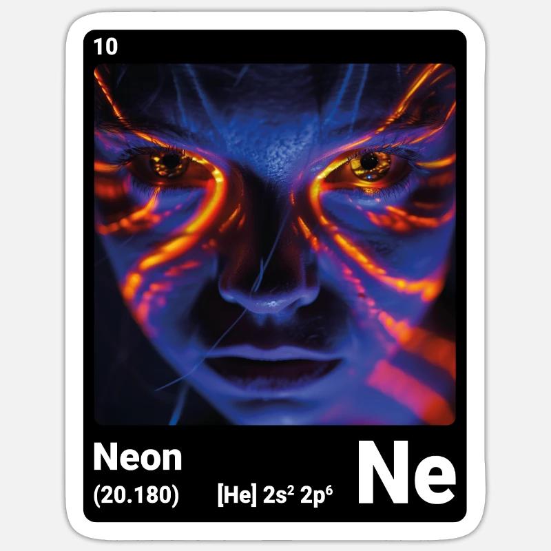 Periodic Table Element Neon (Ne) 010 Sticker size S (10 x 10 cm)