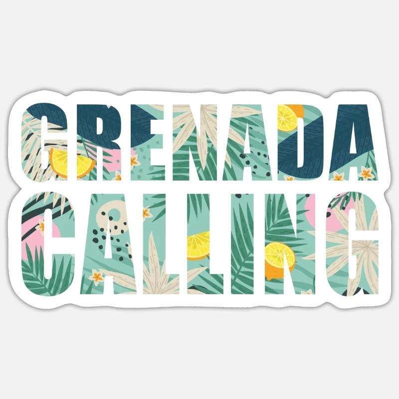 Grenada Calling Tropical Vibes Sticker size S (10 x 10 cm)