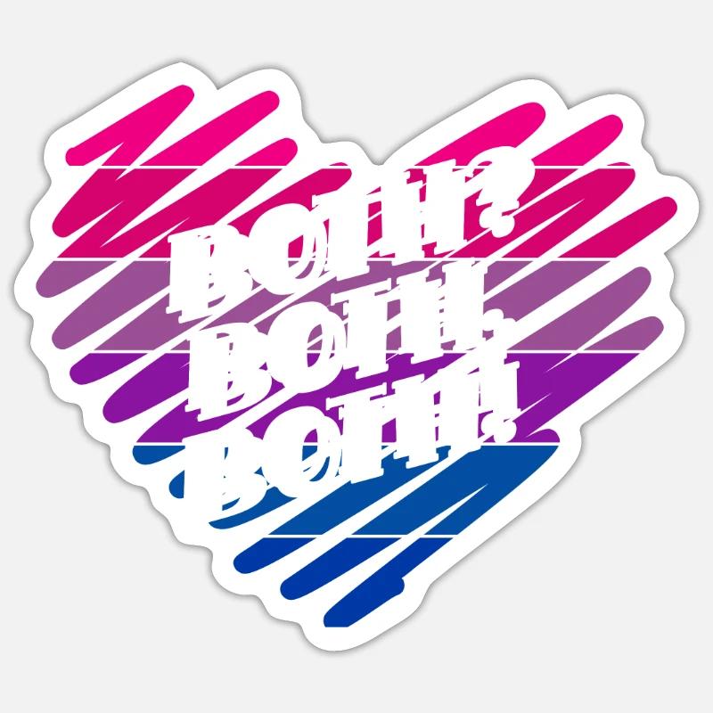 Bisexuell Beide Beide Beide Sticker Größe S (10 x 10 cm)