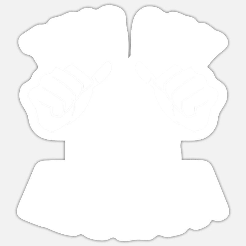 This guy loves lechon - Sticker size S (10 x 10 cm) - white matte