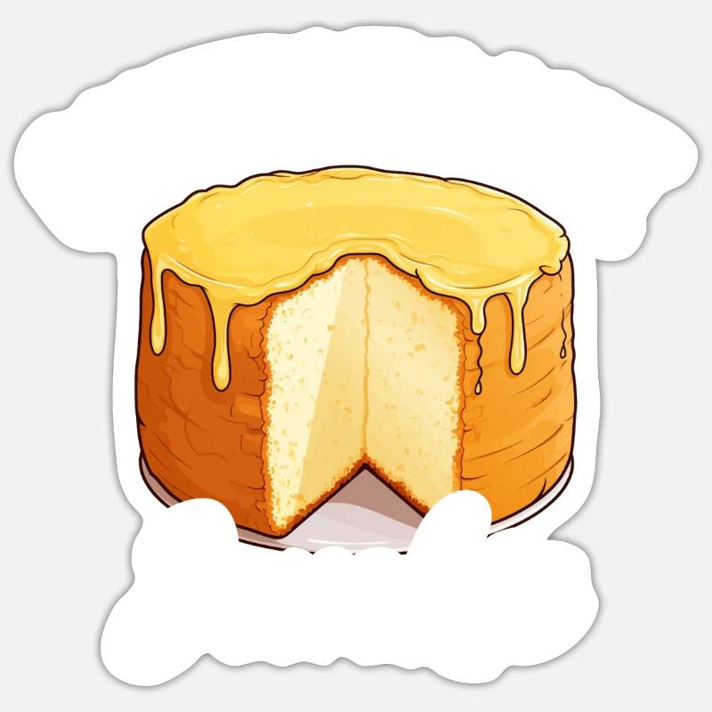 Cheesecake Gift - Sticker size S (10 x 10 cm) - white matte