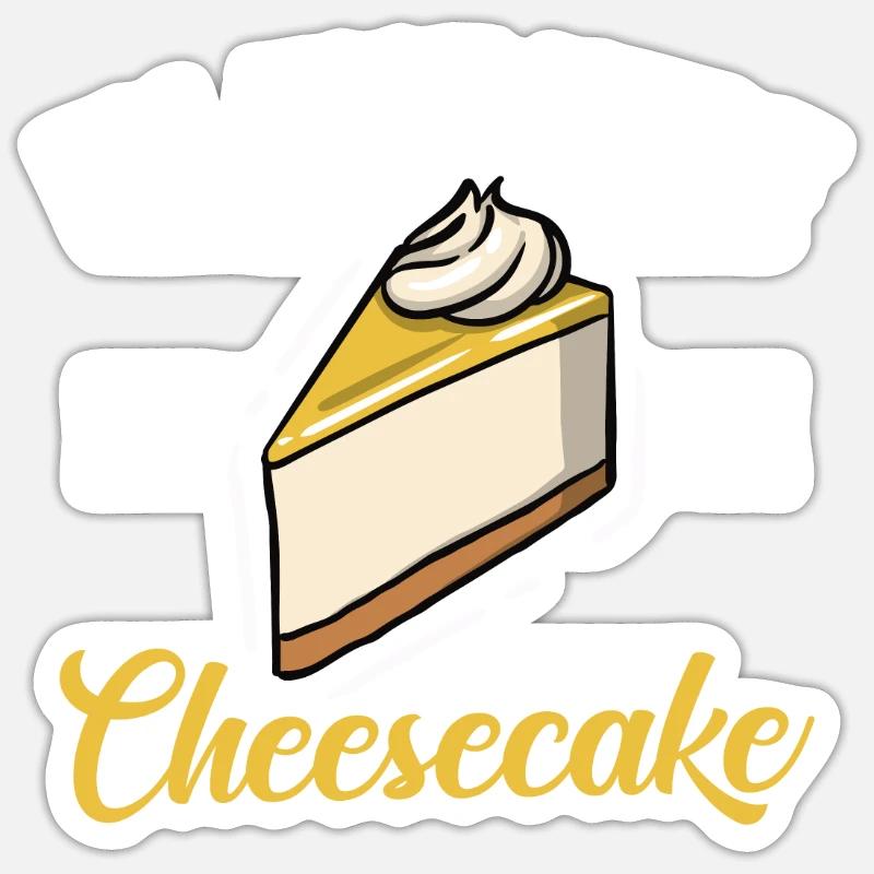 Cheesecake Gift - Sticker Größe S (10 x 10 cm) - Mattweiß