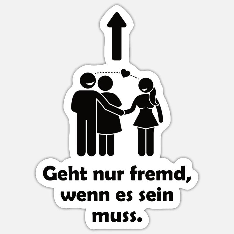 Smiling cheating statement couple cheating Sticker size S (10 x 10 cm)