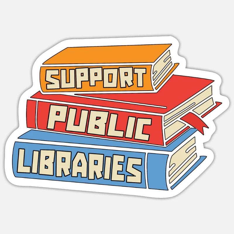 Librarian Support Public Libraries Reading Teacher Sticker Größe S (10 x 10 cm)