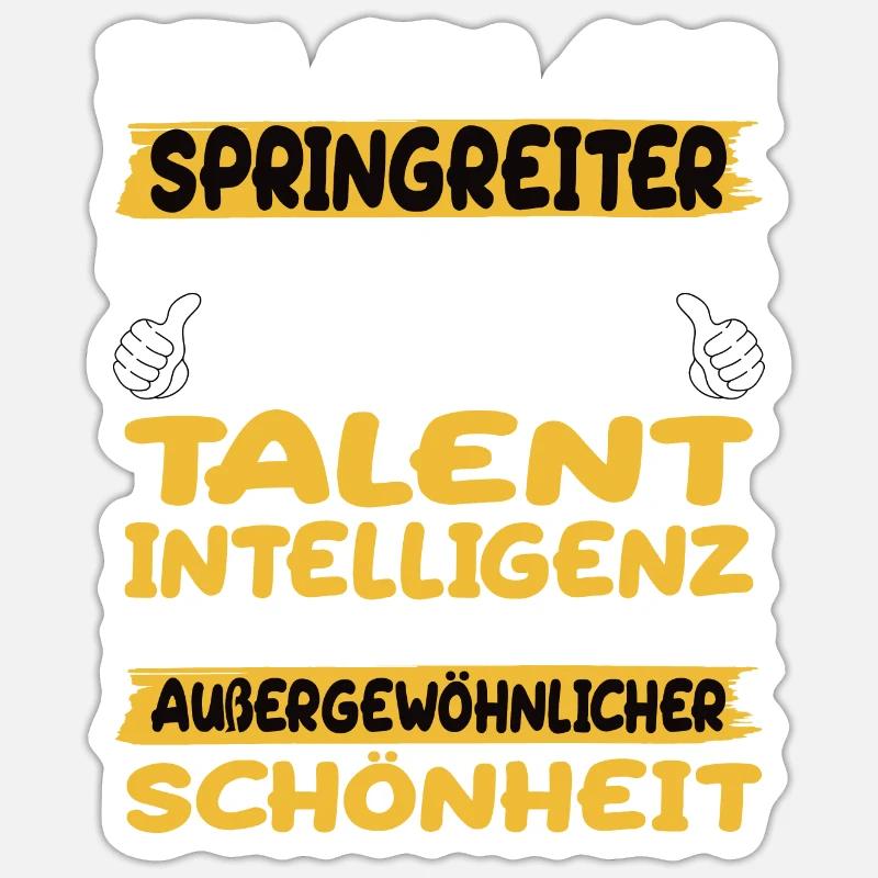 Springreiter ein Paradebeispiel Springreiten Sticker Größe S (10 x 10 cm)