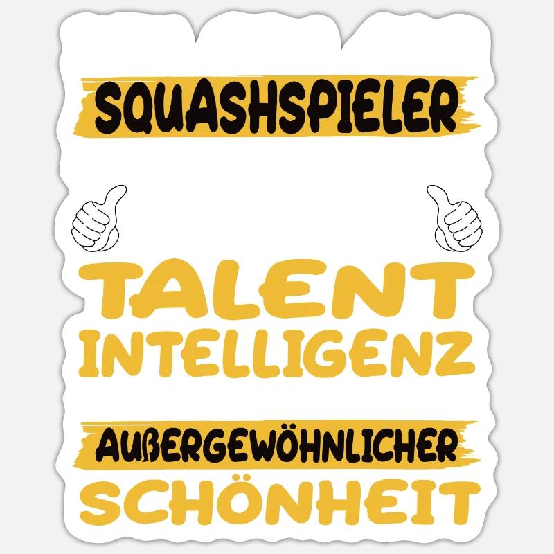 Squash player a prime example of squash Sticker size S (10 x 10 cm)