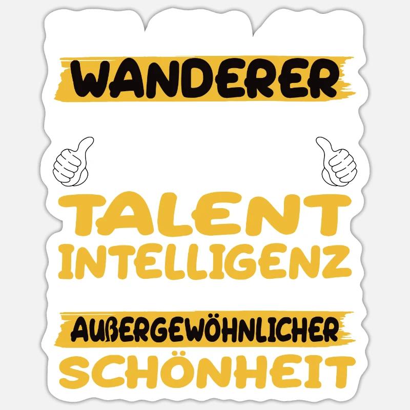 Wanderer ein Paradebeispiel Wandern Sticker Größe S (10 x 10 cm)