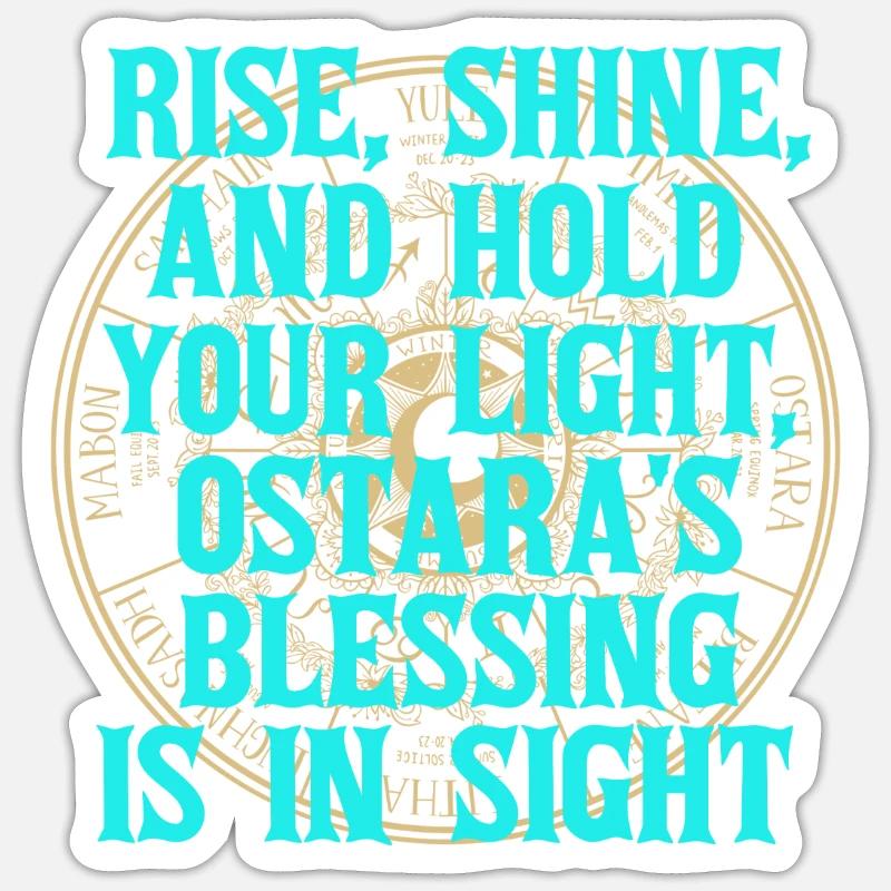 Ostara Witch Moon Eostre Spring Eastern Sticker size S (10 x 10 cm)