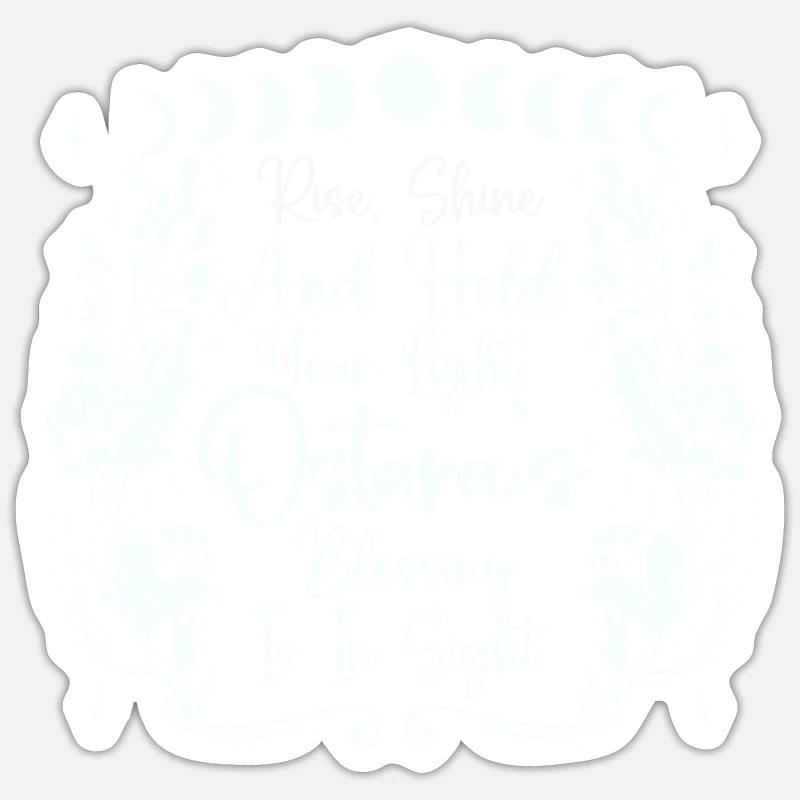 Ostara Witch Moon Eostre Printemps Oriental - Sticker taille S (10 x 10 cm) - blanc mat