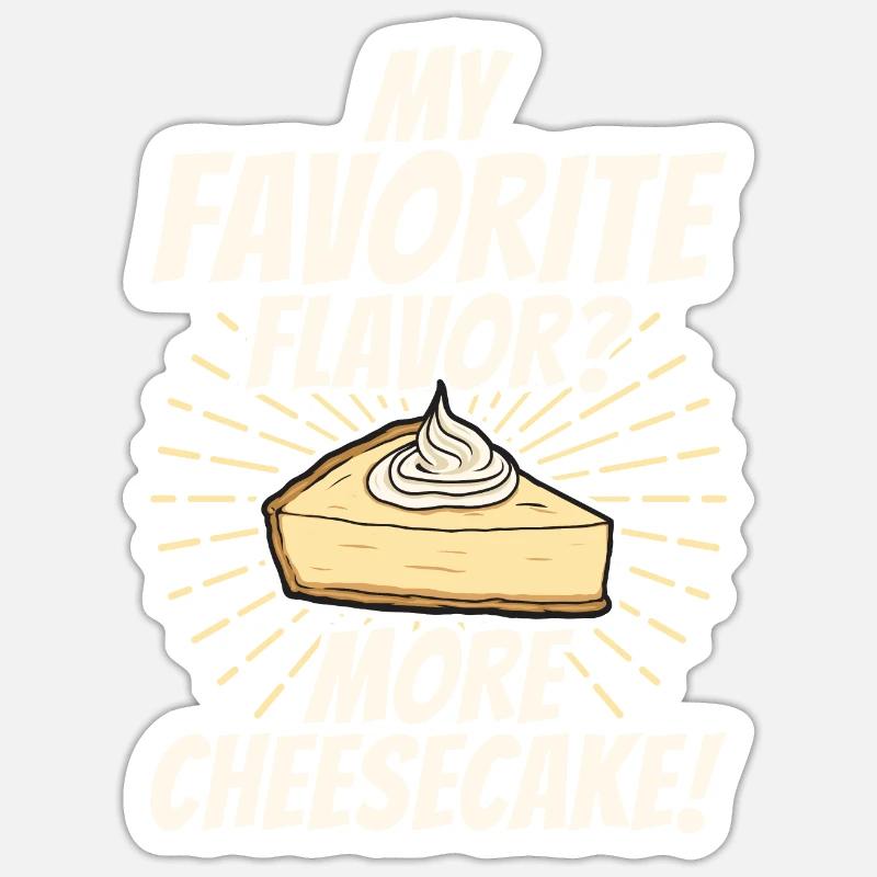 Cheesecake Gift - Sticker size S (10 x 10 cm) - white matte
