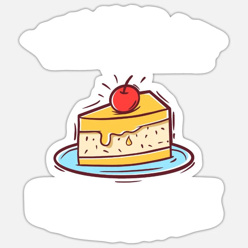 Cheesecake Gift Sticker size S (10 x 10 cm)