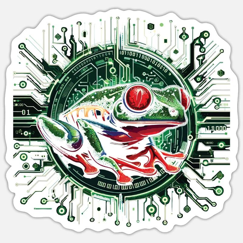 Frog - Sticker size S (10 x 10 cm) - white matte