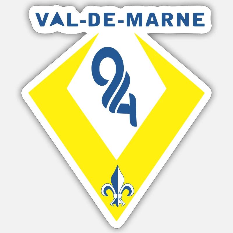 Val de Marne - Sticker taille S (10 x 10 cm) - blanc mat