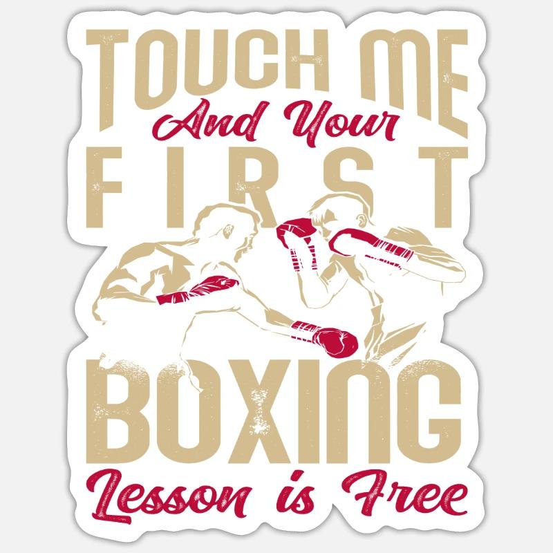 Drôle Boxe Boxer Hobby - Sticker taille S (10 x 10 cm) - blanc mat