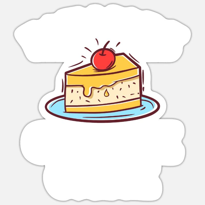 Cheesecake Gift Sticker size S (10 x 10 cm)