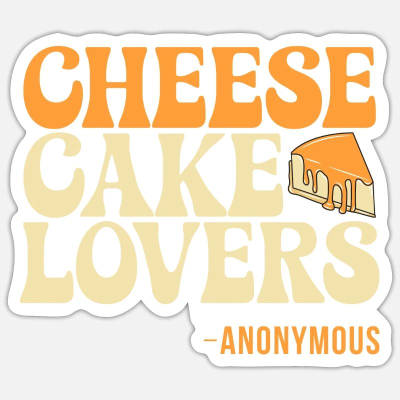 Cheesecake Gift - Sticker size S (10 x 10 cm) - white matte