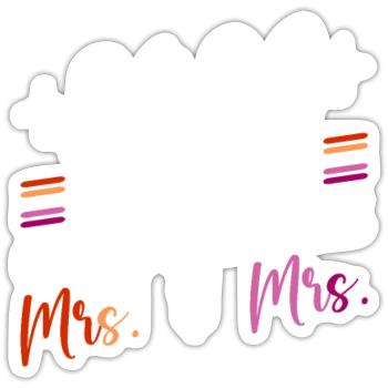 2026 Our first Christmas as Mrs. & Mrs. Homo - Sticker size S (10 x 10 cm) - white matte - Front
