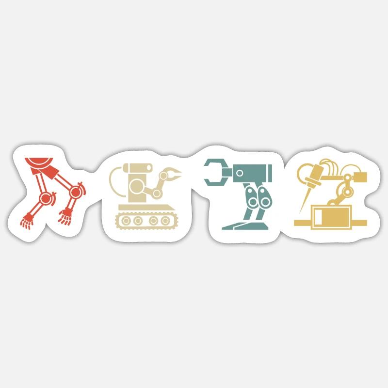 Robotics Robot Programmer - Sticker size S (10 x 10 cm) - white matte