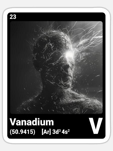 AI am Vanadium (bk) - Sticker Größe S (10 x 10 cm) - Mattweiß