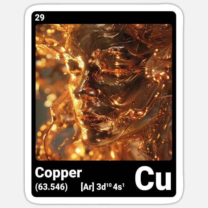 AI am Copper (bk) - Sticker size S (10 x 10 cm) - white matte