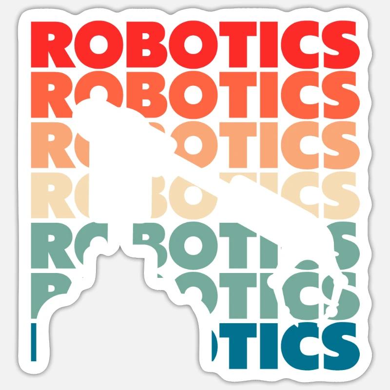 Robotics Robot Programmer - Sticker size S (10 x 10 cm) - white matte
